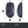 Logitech B100 Ratón Óptico USB Negro